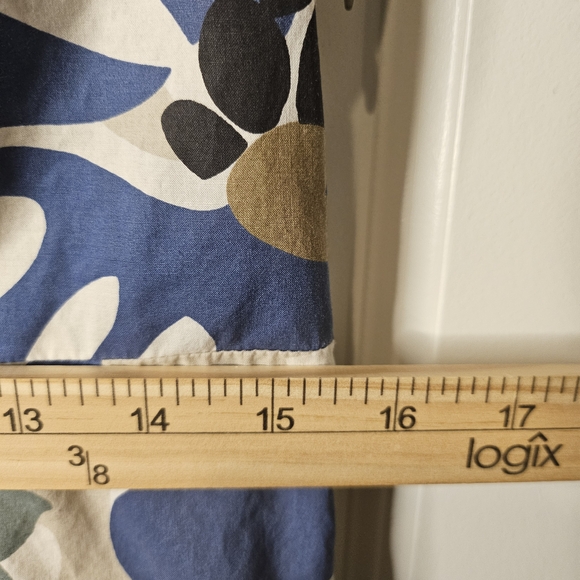 Boden Floral Sheath Mini Dress US 6 Cotton Lined Pockets Blue Yellow - Picture 9 of 10